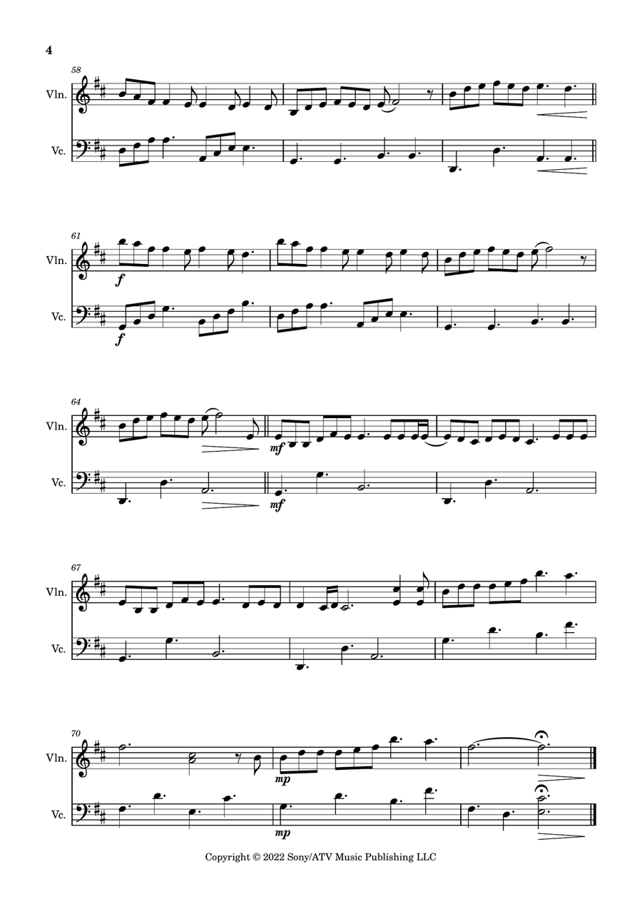 Dandelions String Duet scores gallery preview page 4