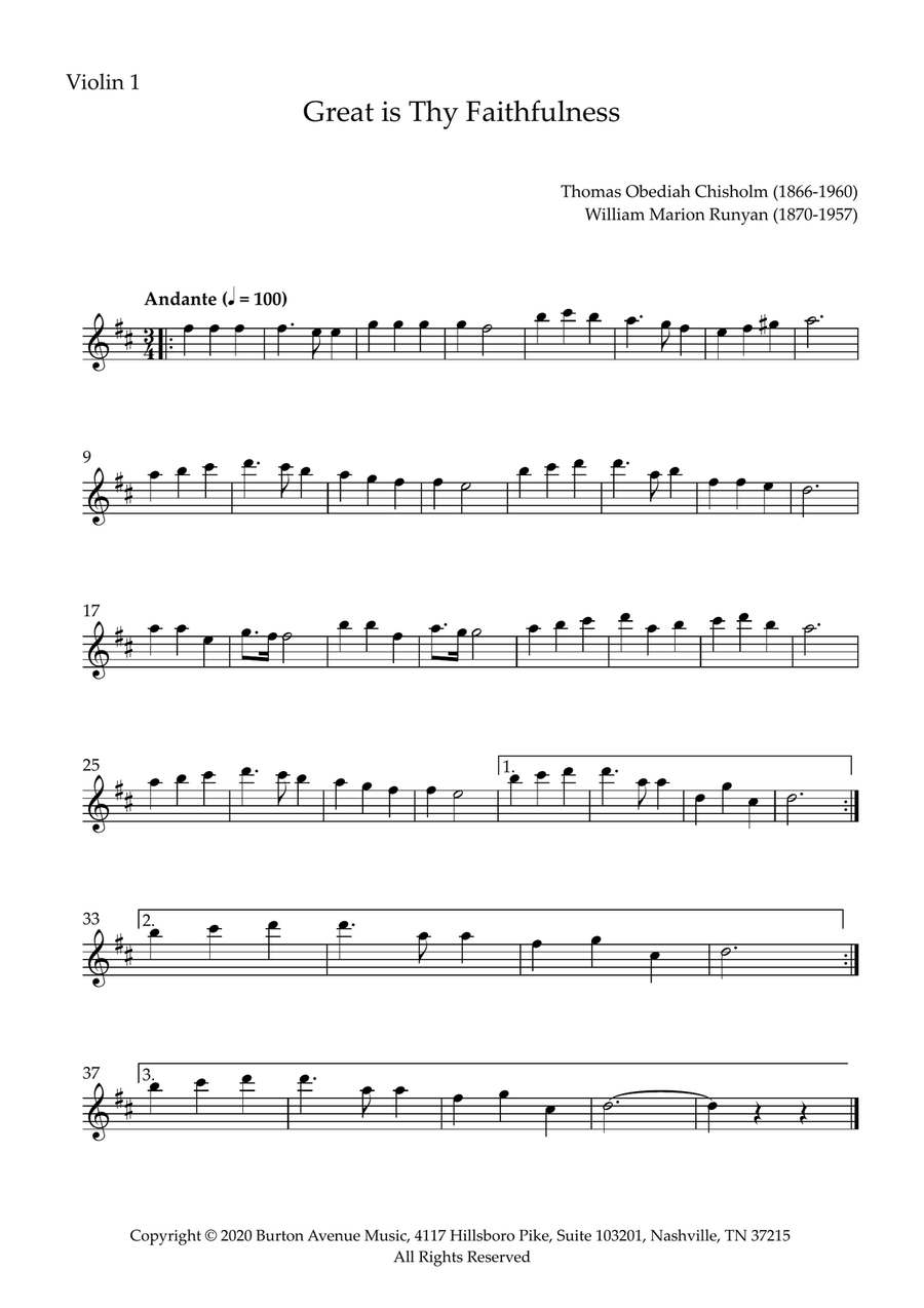 Great Is Thy Faithfulness String Orchestra scores gallery preview page 4