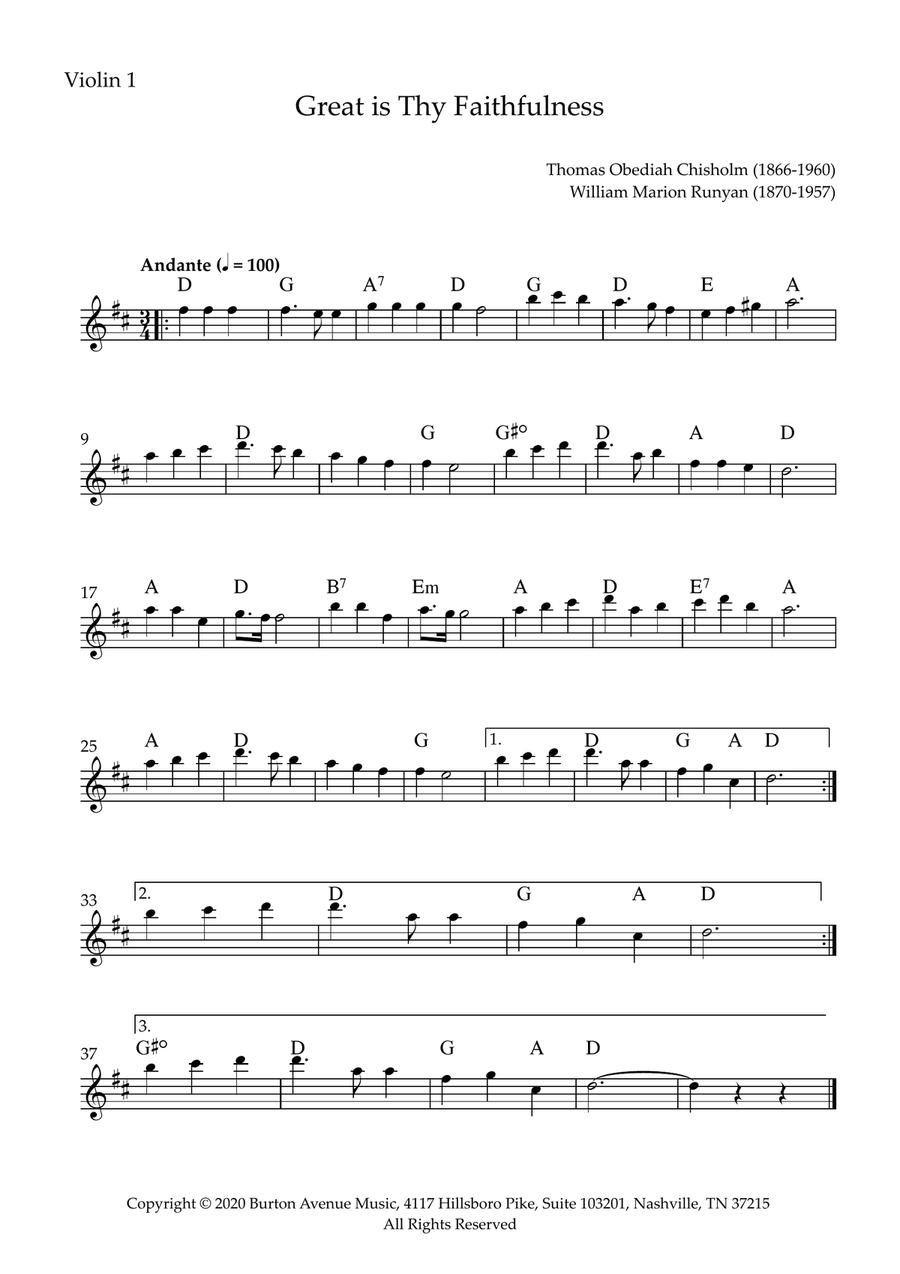 Great Is Thy Faithfulness String Orchestra scores gallery preview page 4