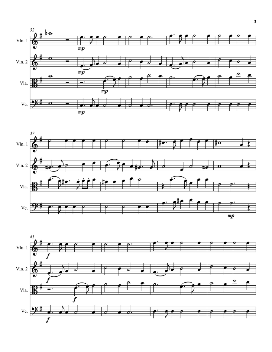Can she excuse my wrongs (John Dowland) arranged for string quartet String Quartet scores gallery preview page 3