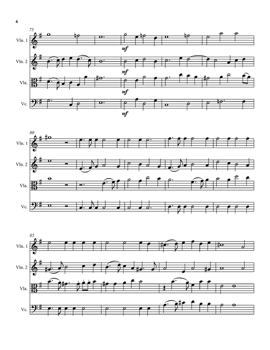 Can she excuse my wrongs (John Dowland) arranged for string quartet String Quartet scores gallery preview page 6