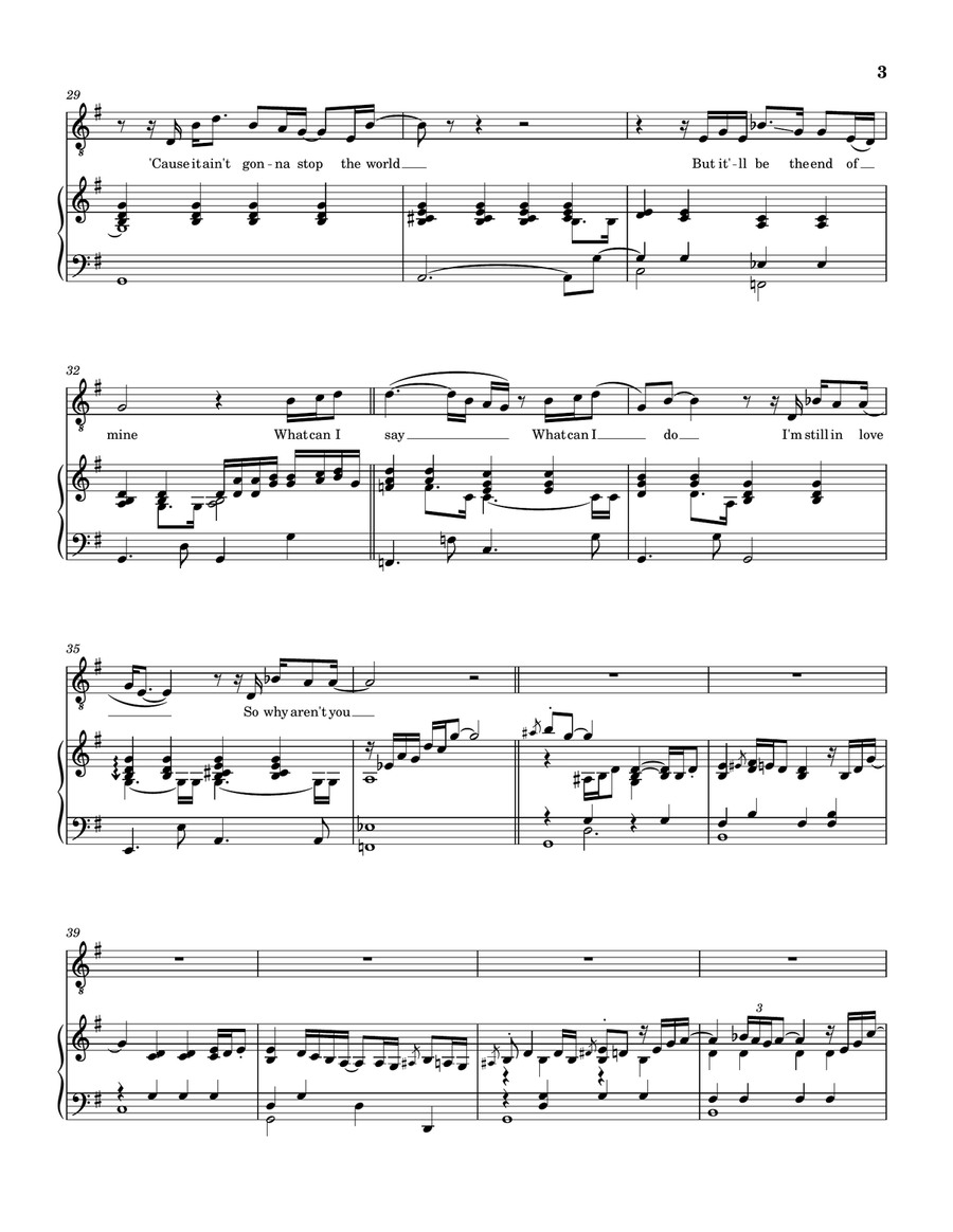 It Don't Matter To The Sun Piano, Vocal scores gallery preview page 3