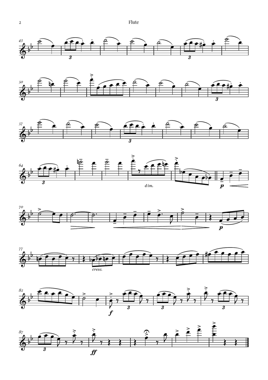 Waltz of the Flowers by Tchaikovsky | ENCHANTING Sheet Music Woodwind Quartet scores gallery preview page 5