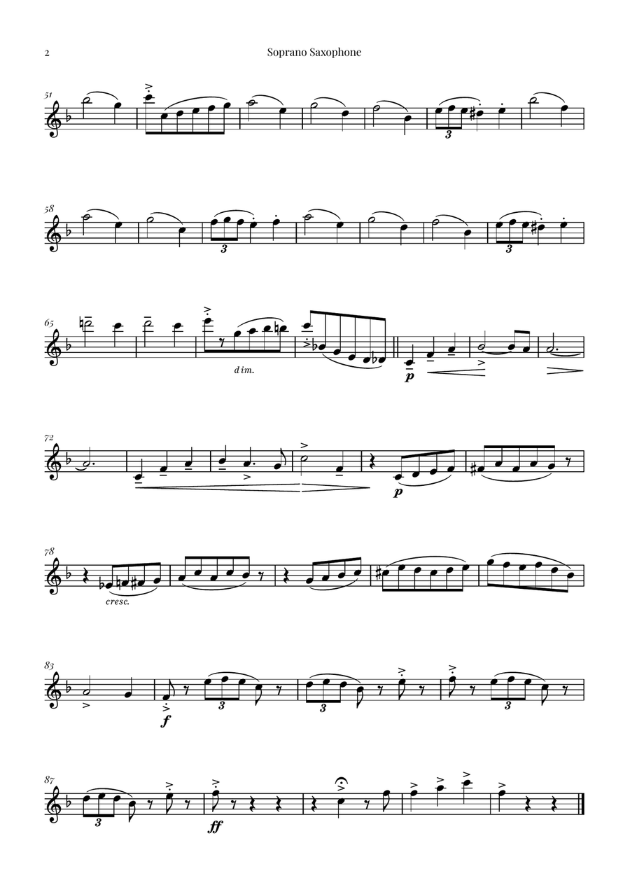 Waltz of the Flowers by Tchaikovsky | ENCHANTING Sheet Music Saxophone Quartet scores gallery preview page 5