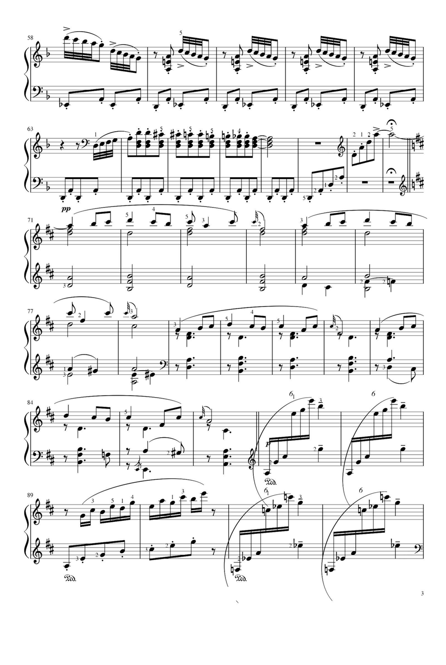 Troldtog Op.54 No.3 - Edvard Grieg Piano Solo scores gallery preview page 3