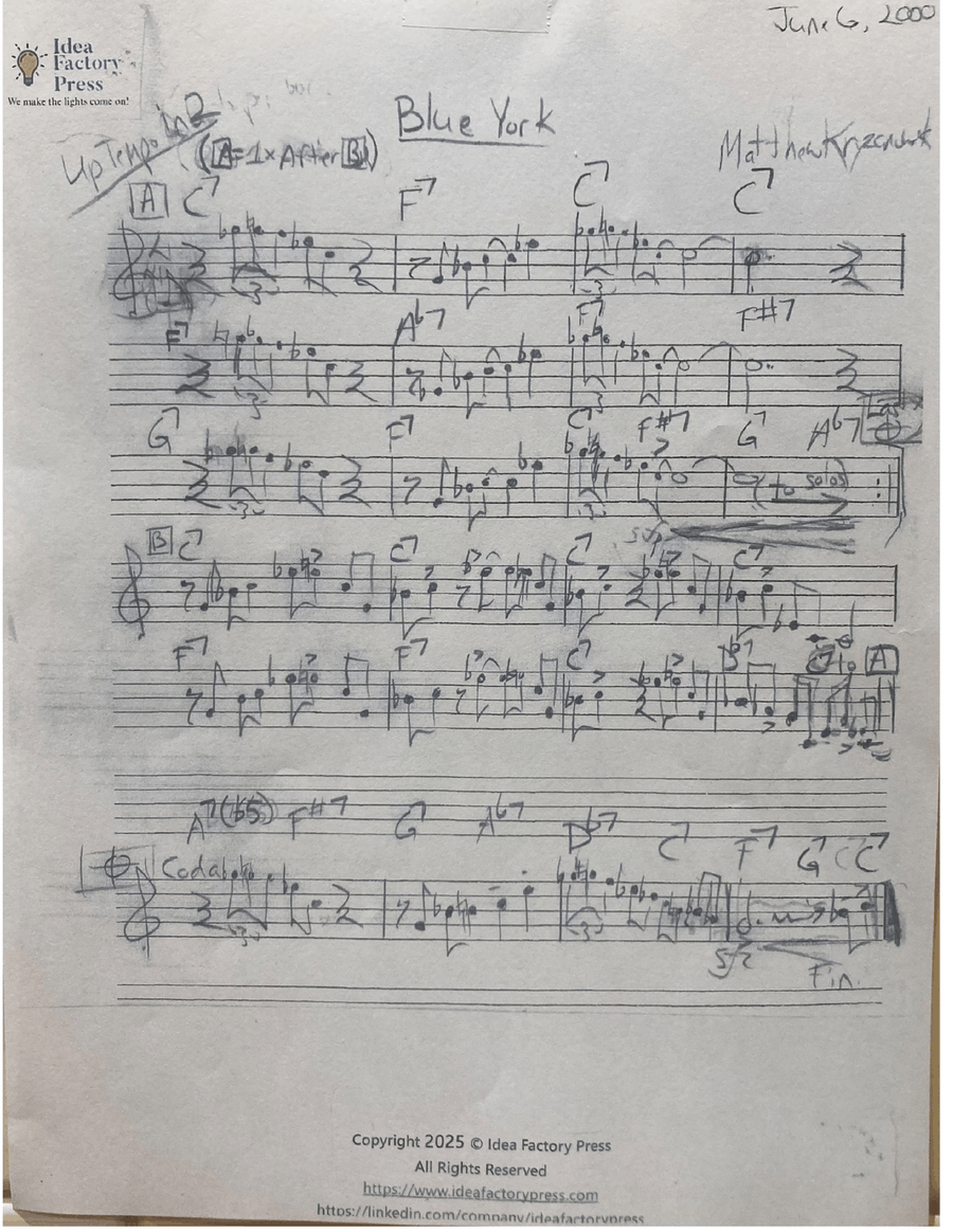 Blue York Blue York Piano scores gallery preview page 1