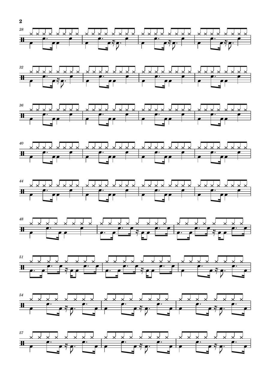 Eyes Without A Face Eyes Without A Face Drum Set scores gallery preview page 2