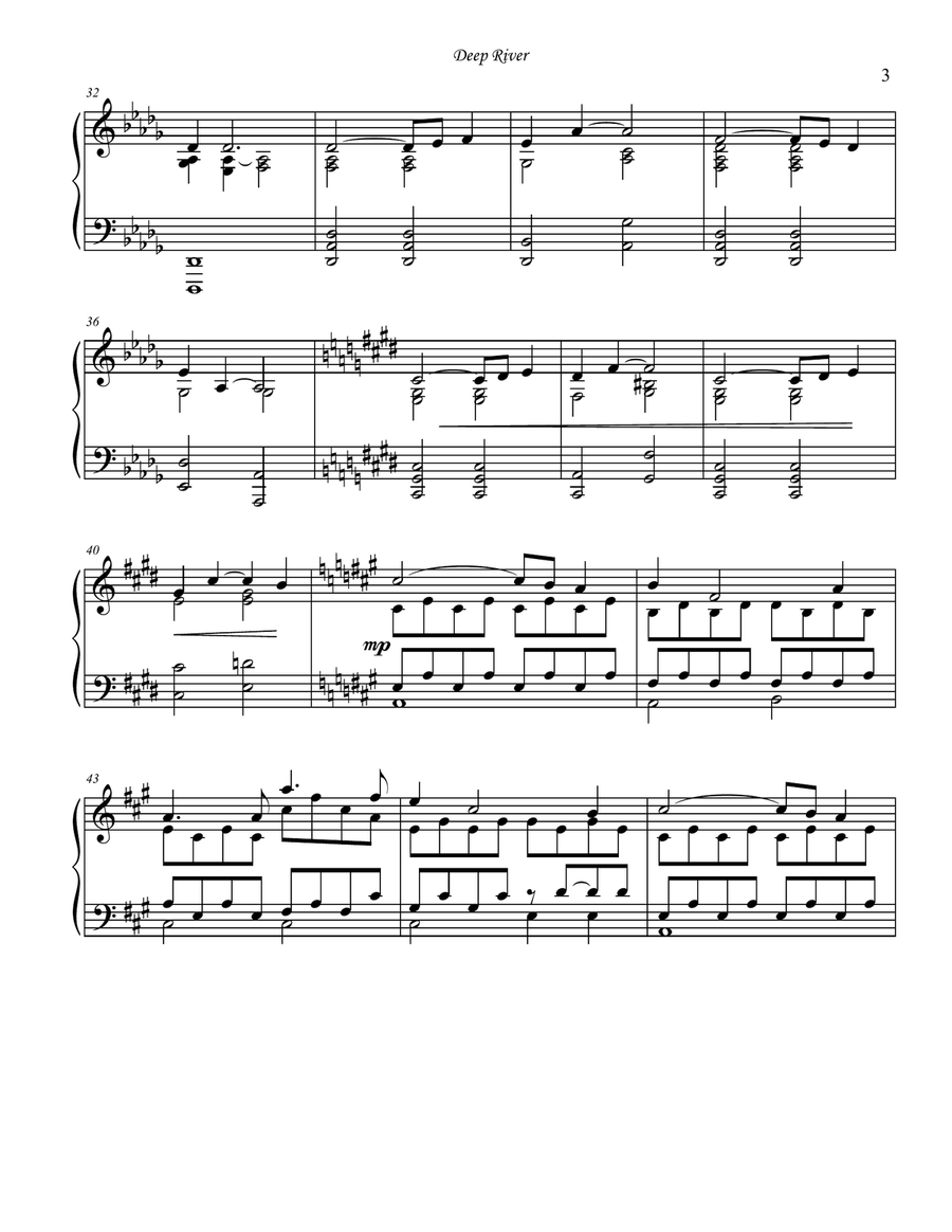 Deep River Deep River Piano Solo scores gallery preview page 3