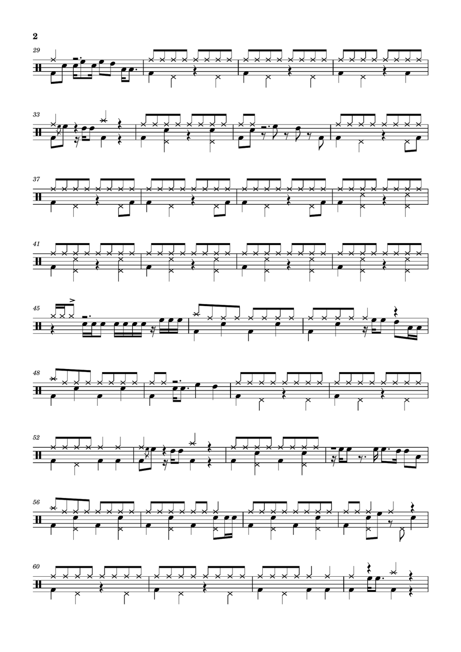 Love Song Of The Year Love Song Of The Year Drum Set scores gallery preview page 2
