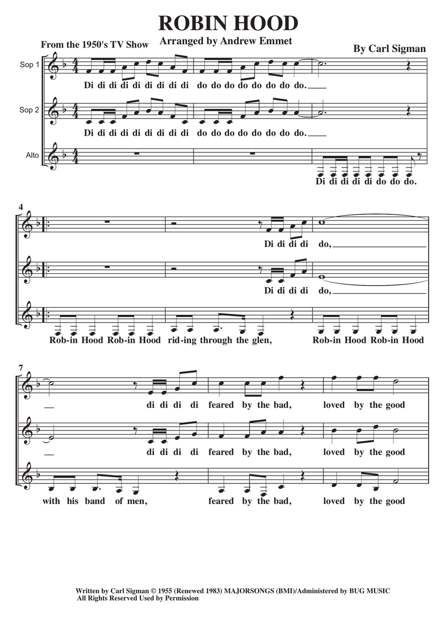 Robin Hood Robin Hood SSA scores gallery preview page 1