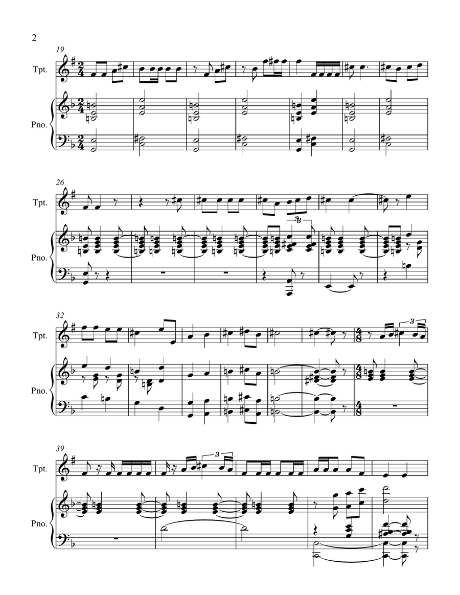 One Fine Day - Un Bel De Vredemo from Madame Butterfly Trumpet Solo scores gallery preview page 2