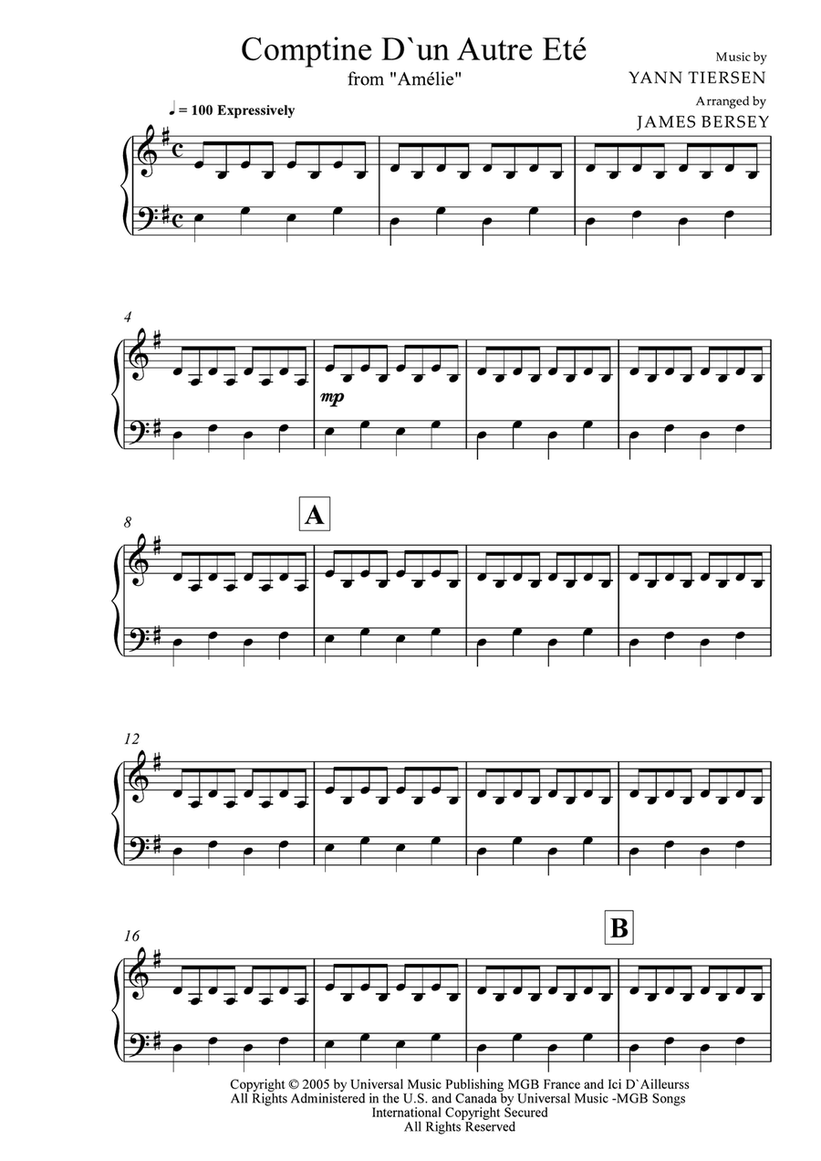 Comptine D'un Autre Été: L'après-Midi Chamber Music scores gallery preview page 2