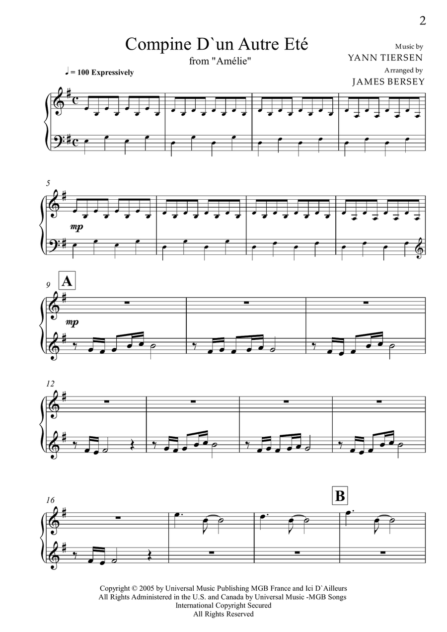 Comptine D'un Autre Été: L'après-Midi Chamber Music scores gallery preview page 3