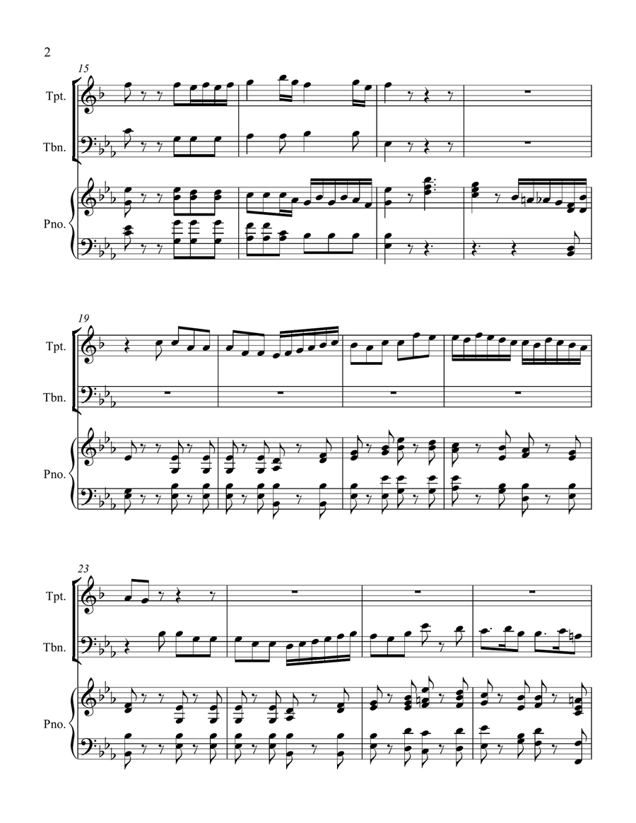 Bei Mannern from the Magic Flute Trombone scores gallery preview page 2