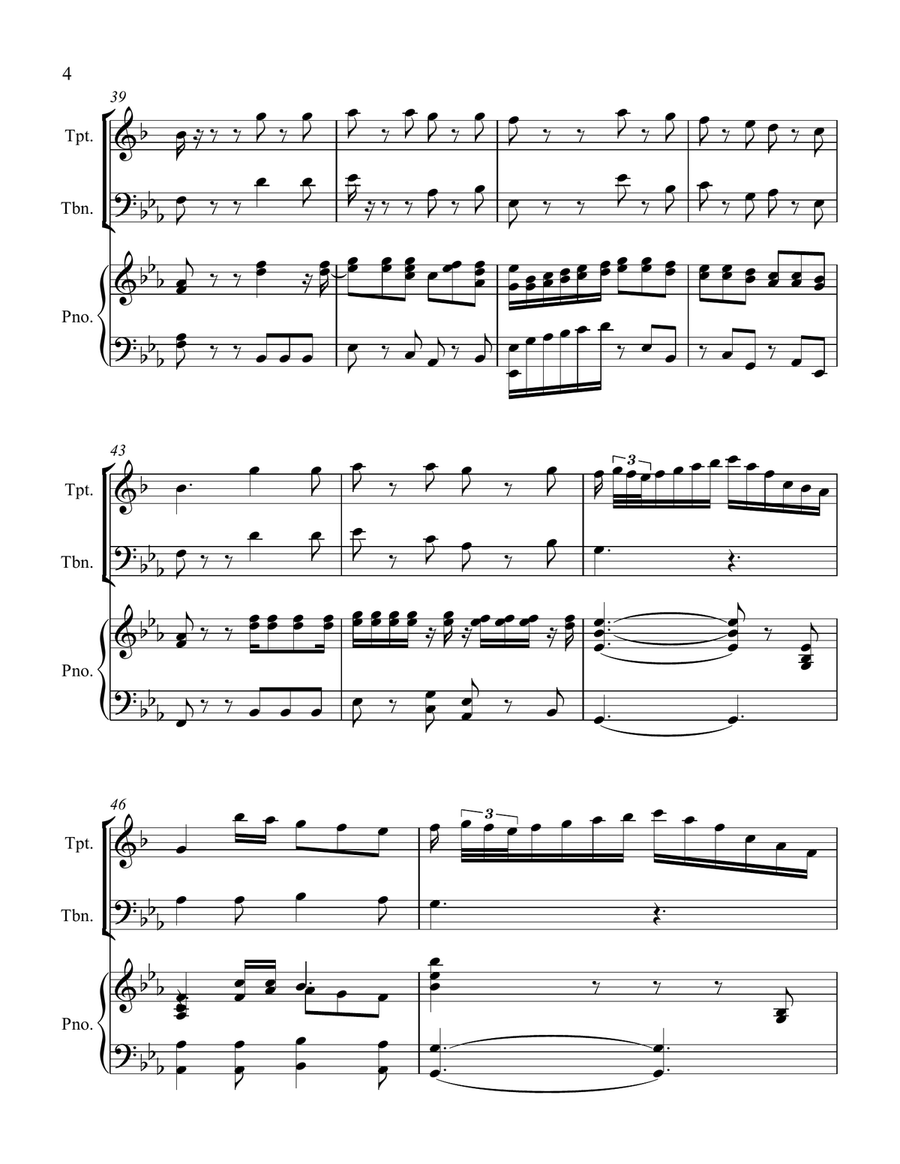Bei Mannern from the Magic Flute Trombone scores gallery preview page 4