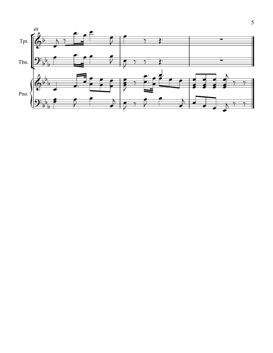 Bei Mannern from the Magic Flute Trombone scores gallery preview page 5