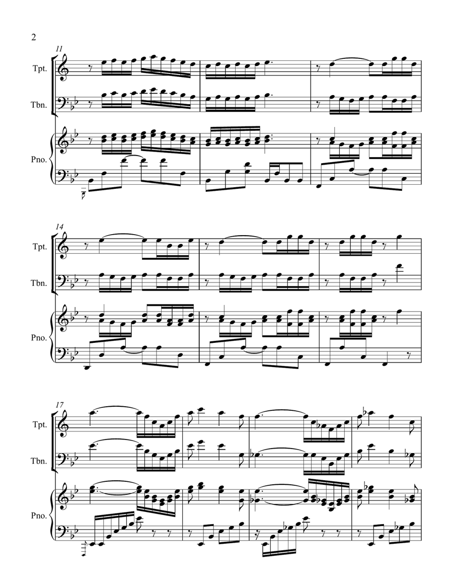 Flower Duet from Lakme Flower Duet from Lakme Trombone scores gallery preview page 2