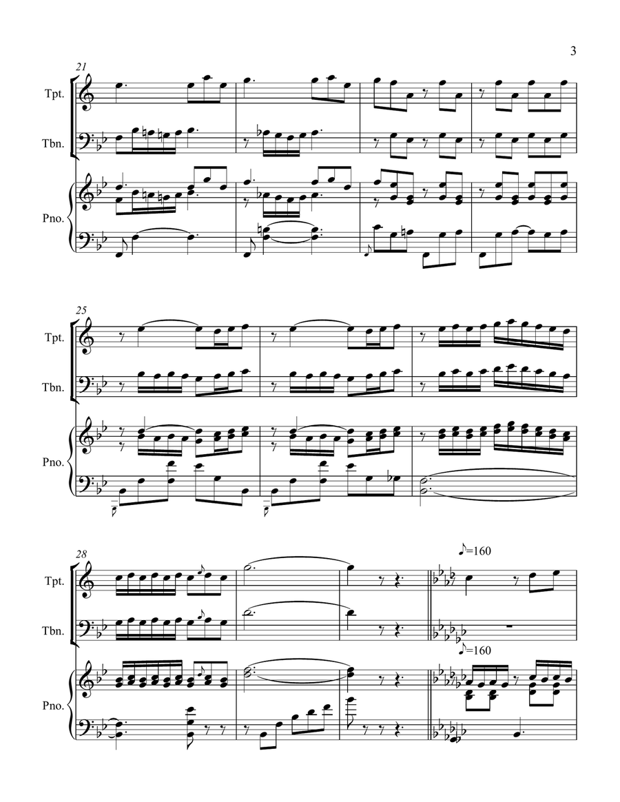 Flower Duet from Lakme Flower Duet from Lakme Trombone scores gallery preview page 3