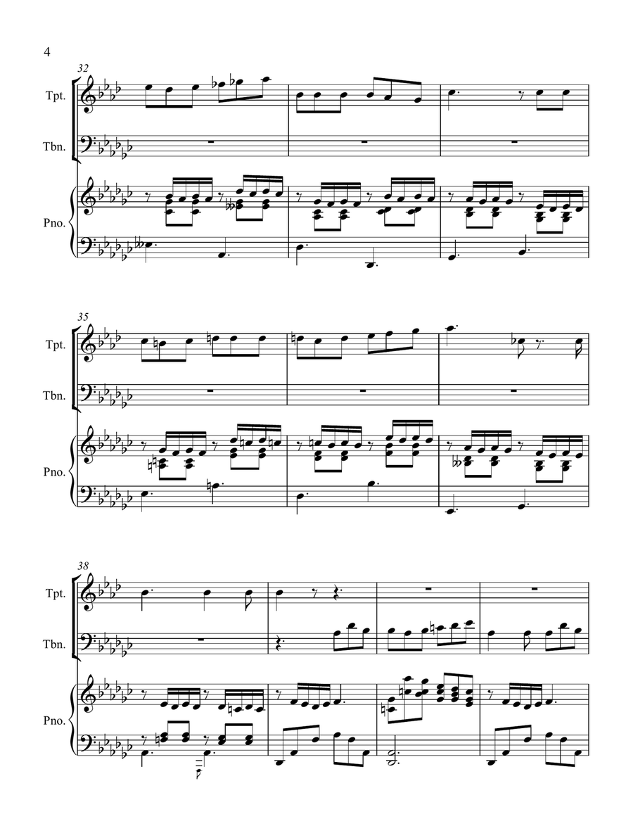 Flower Duet from Lakme Flower Duet from Lakme Trombone scores gallery preview page 4