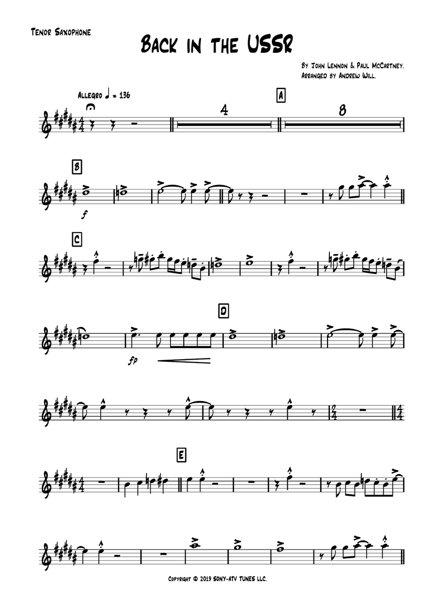 Back In The Ussr Back In The Ussr Small Ensemble scores gallery preview page 3