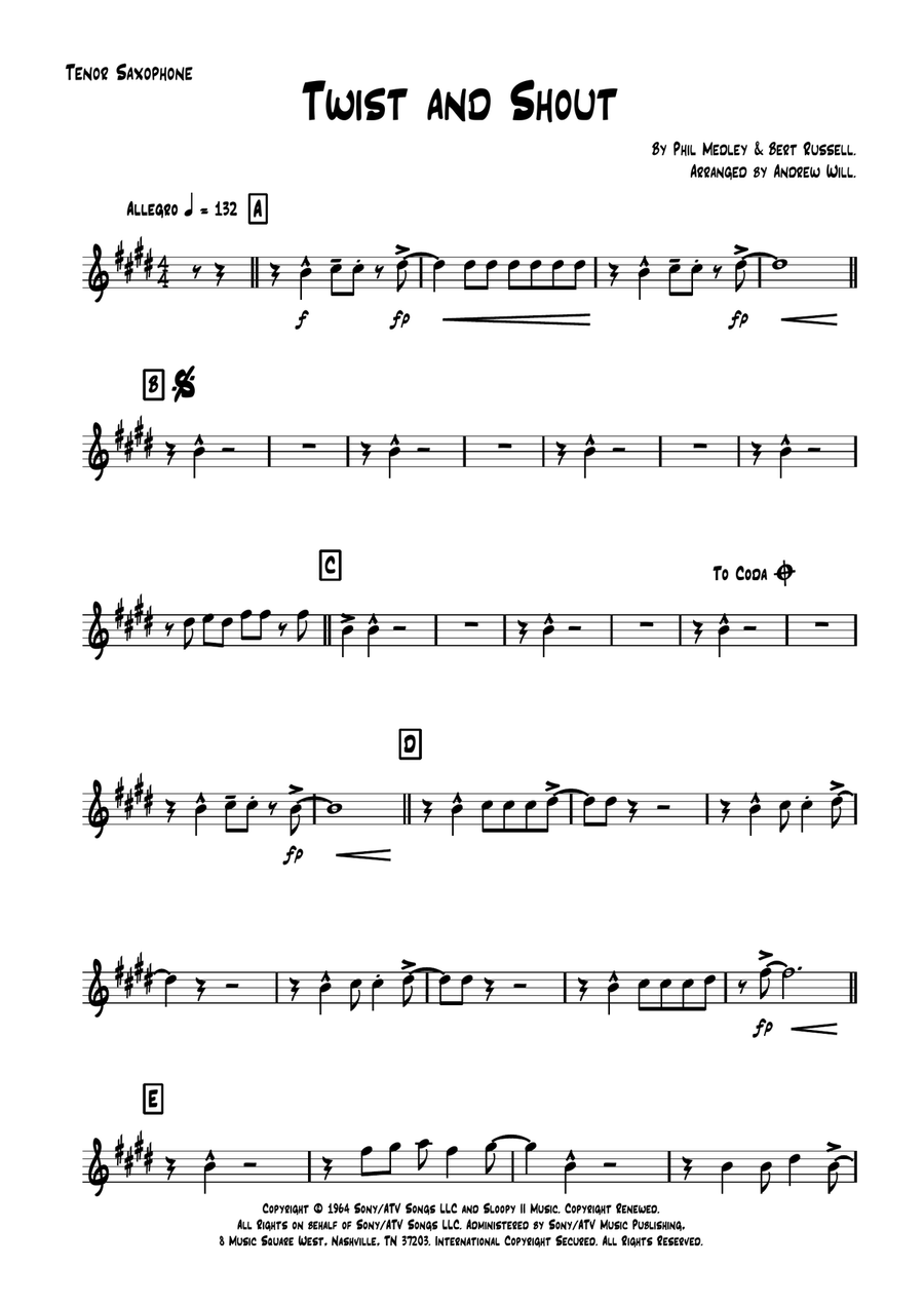 Twist And Shout Small Ensemble scores gallery preview page 3