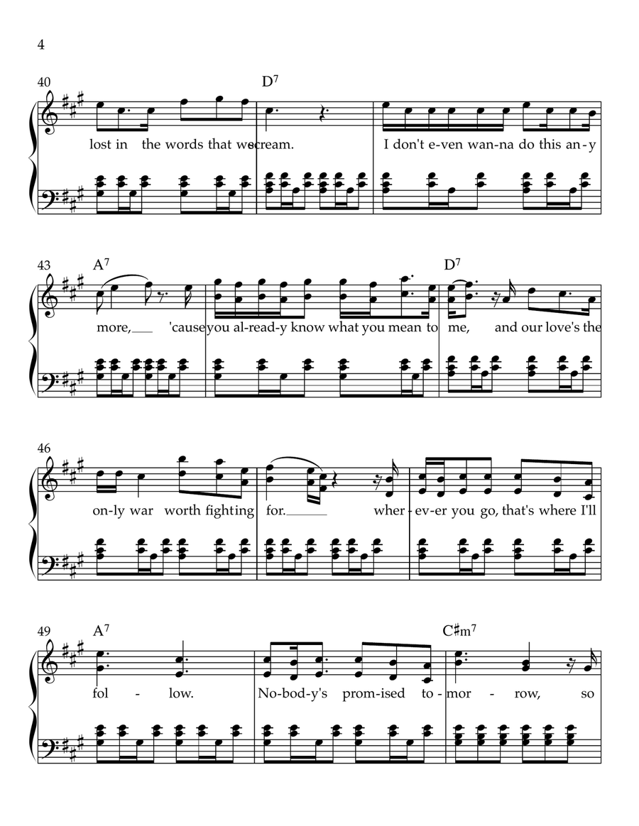 Die With A Smile Die With A Smile Piano Solo scores gallery preview page 4