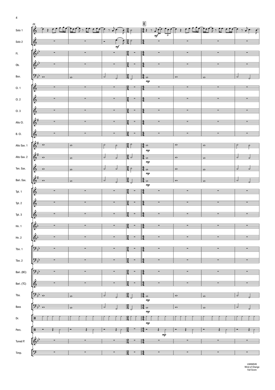 Wind Of Change Concert Band scores gallery preview page 5
