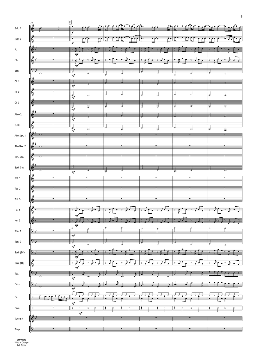 Wind Of Change Concert Band scores gallery preview page 6