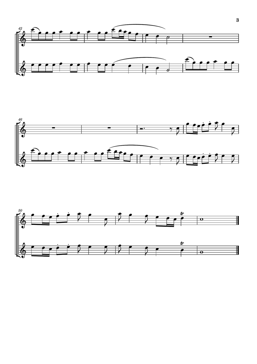 The Four Seasons - Spring - Allegro 1 Flute Duet scores gallery preview page 3