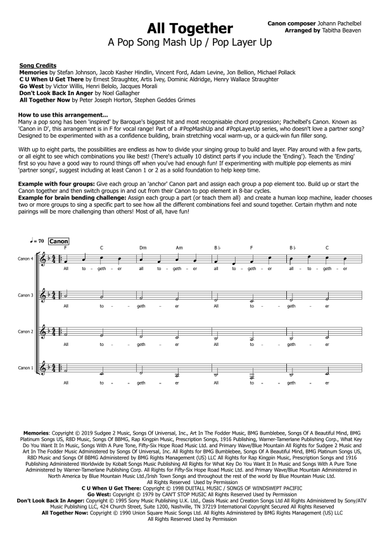 Medley: All Together Now with Memories, C U When You Get There, Go West, and Don't Look Back In A...