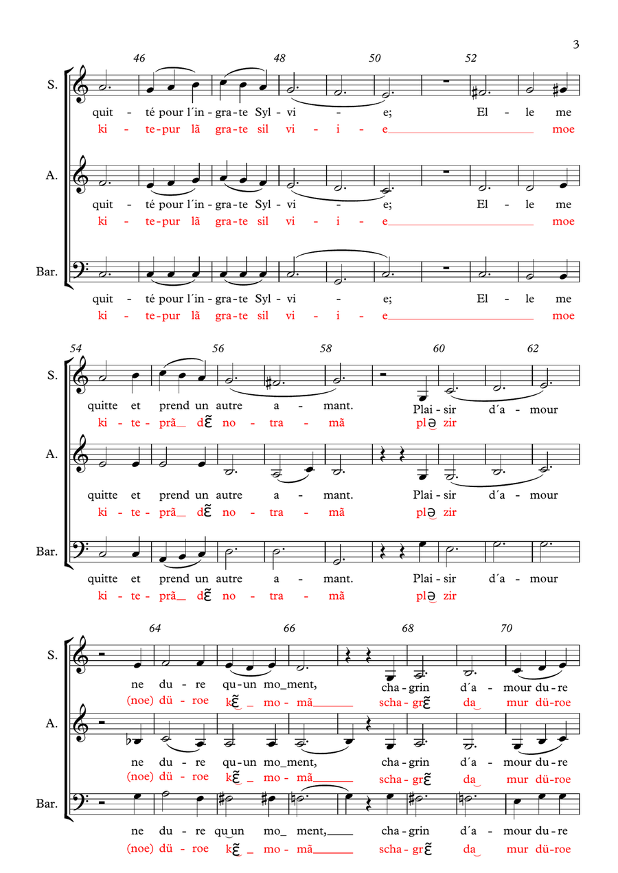 Plaisir d‘amour Plaisir d‘amour 3-Part scores gallery preview page 3