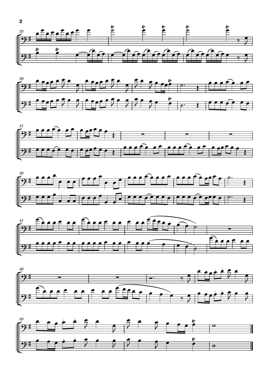 The Four Seasons - Spring - Allegro 1 String Duet scores gallery preview page 2