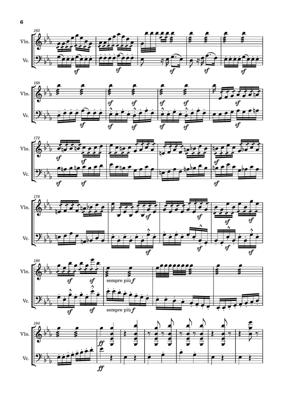 Symphony No.3, Op.55, IV - Finale - Beethoven String Duet scores gallery preview page 6