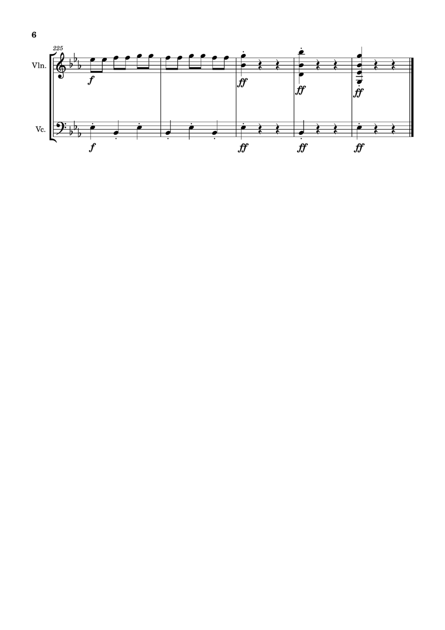 Symphony No.3, Op.55, III - Scherzo - Beethoven String Duet scores gallery preview page 6