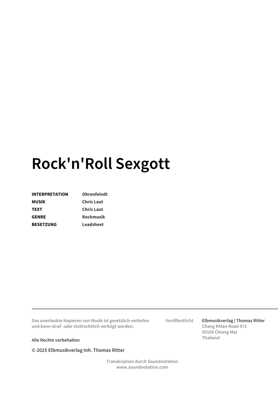 Rock'n'Roll Sexgott Voice - Digital Sheet Music page 2
