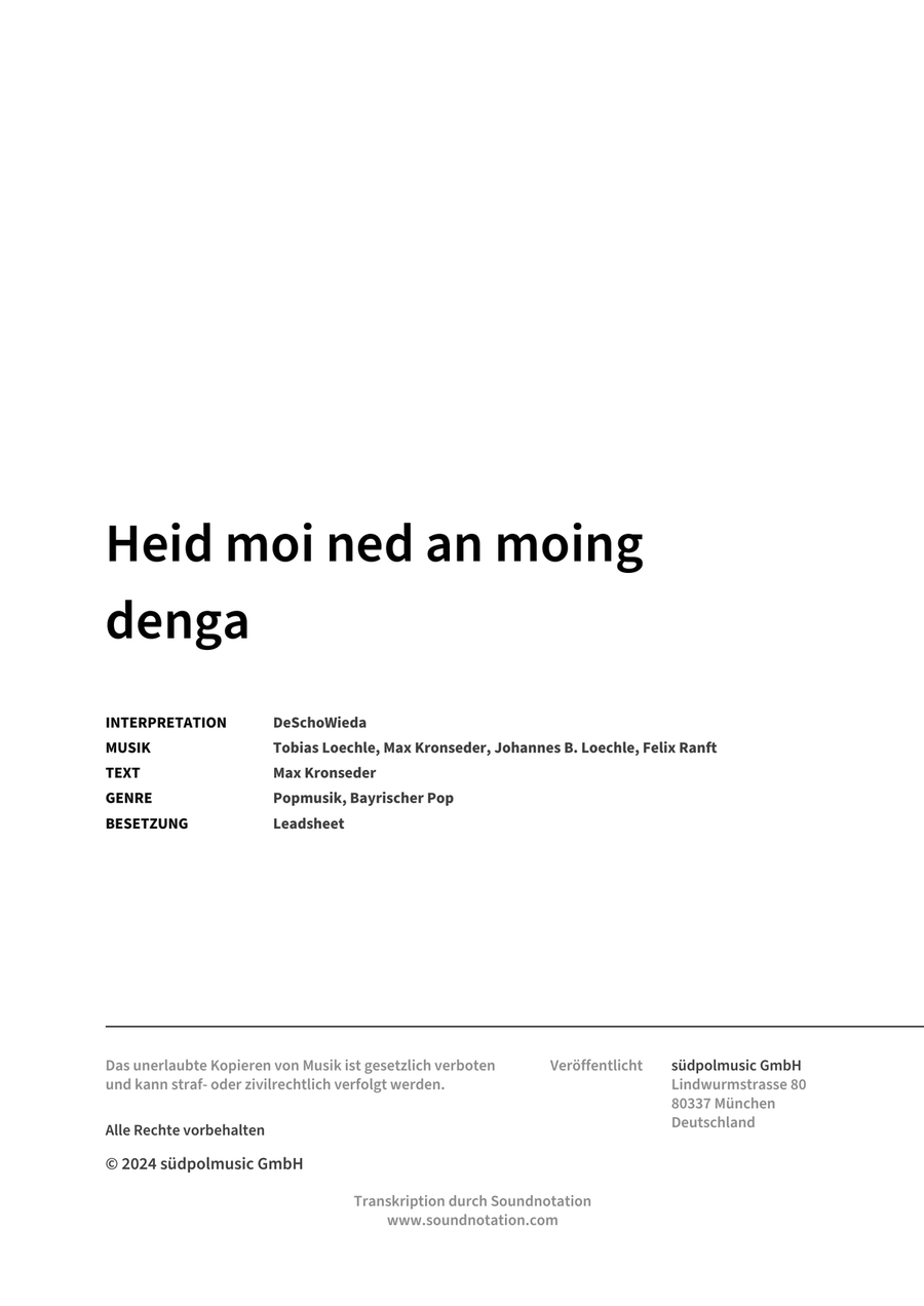 Heid moi ned an moing denga Voice scores gallery preview page 2