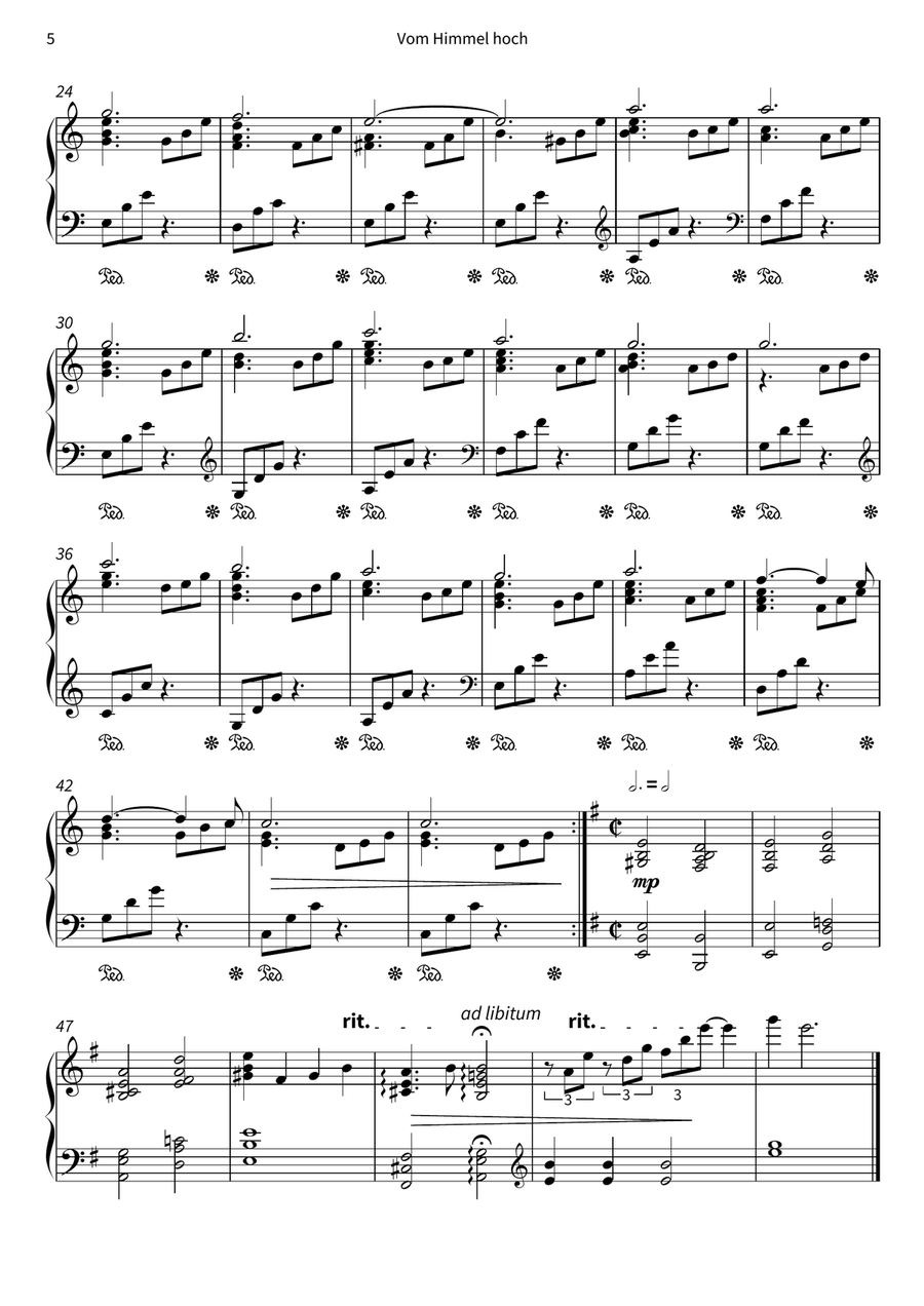 Vom Himmel Vom Himmel Piano Solo scores gallery preview page 6