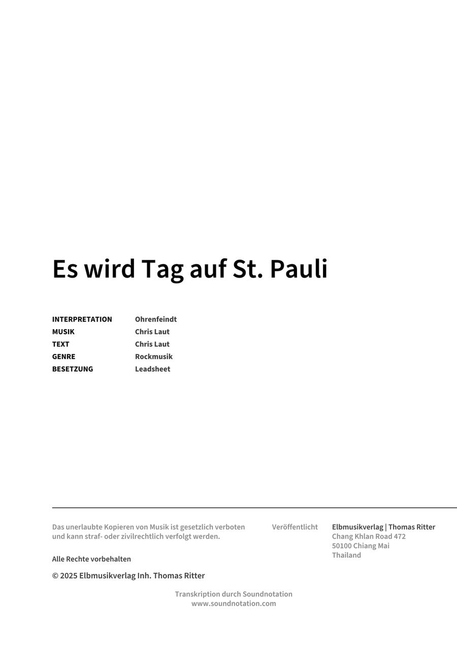 Es wird Tag auf St. Pauli Voice scores gallery preview page 2