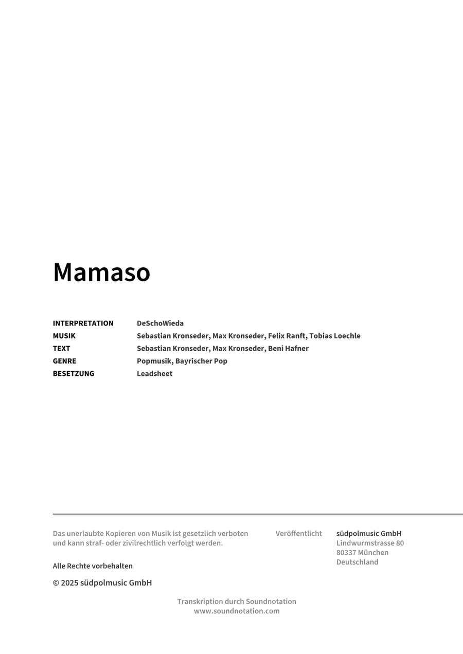 Mamaso Mamaso Voice scores gallery preview page 2