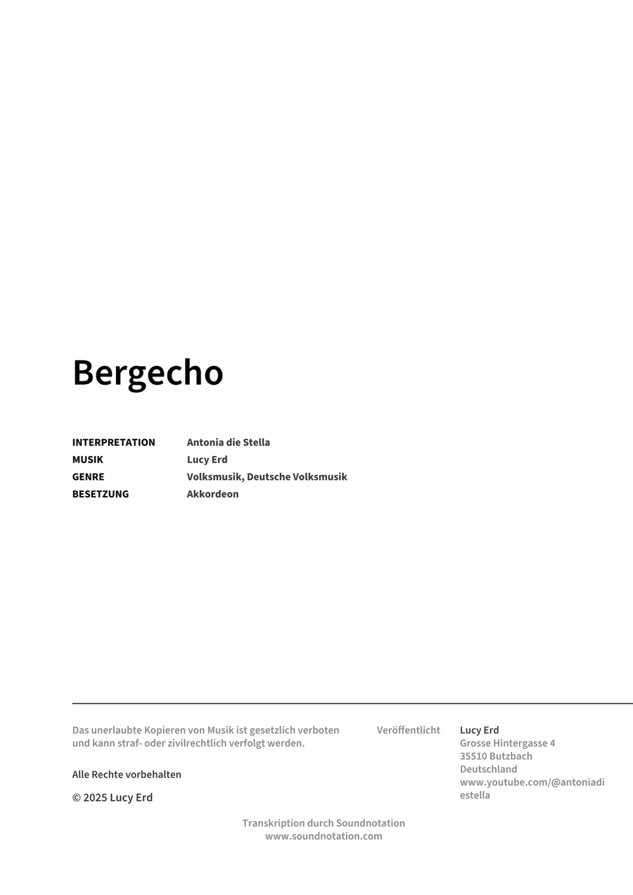 Bergecho Accordion - Digital Sheet Music page 2