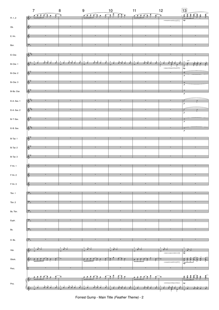 Forrest Gump - Main Title (Feather Theme) Concert Band scores gallery preview page 4