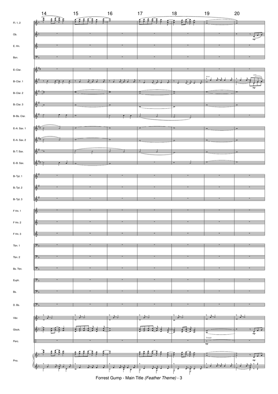 Forrest Gump - Main Title (Feather Theme) Concert Band scores gallery preview page 5