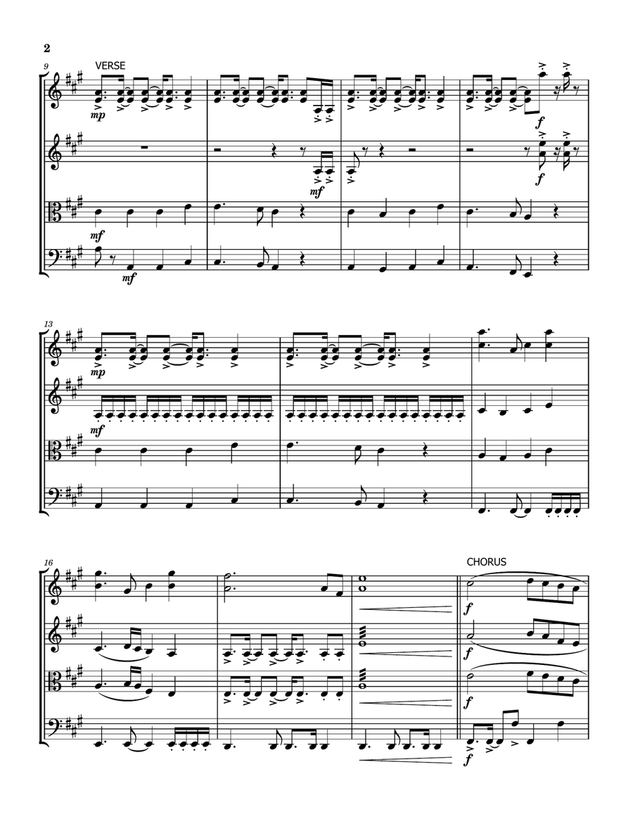 Angels (Glory To God) Angels (Glory To God) String Quartet scores gallery preview page 2