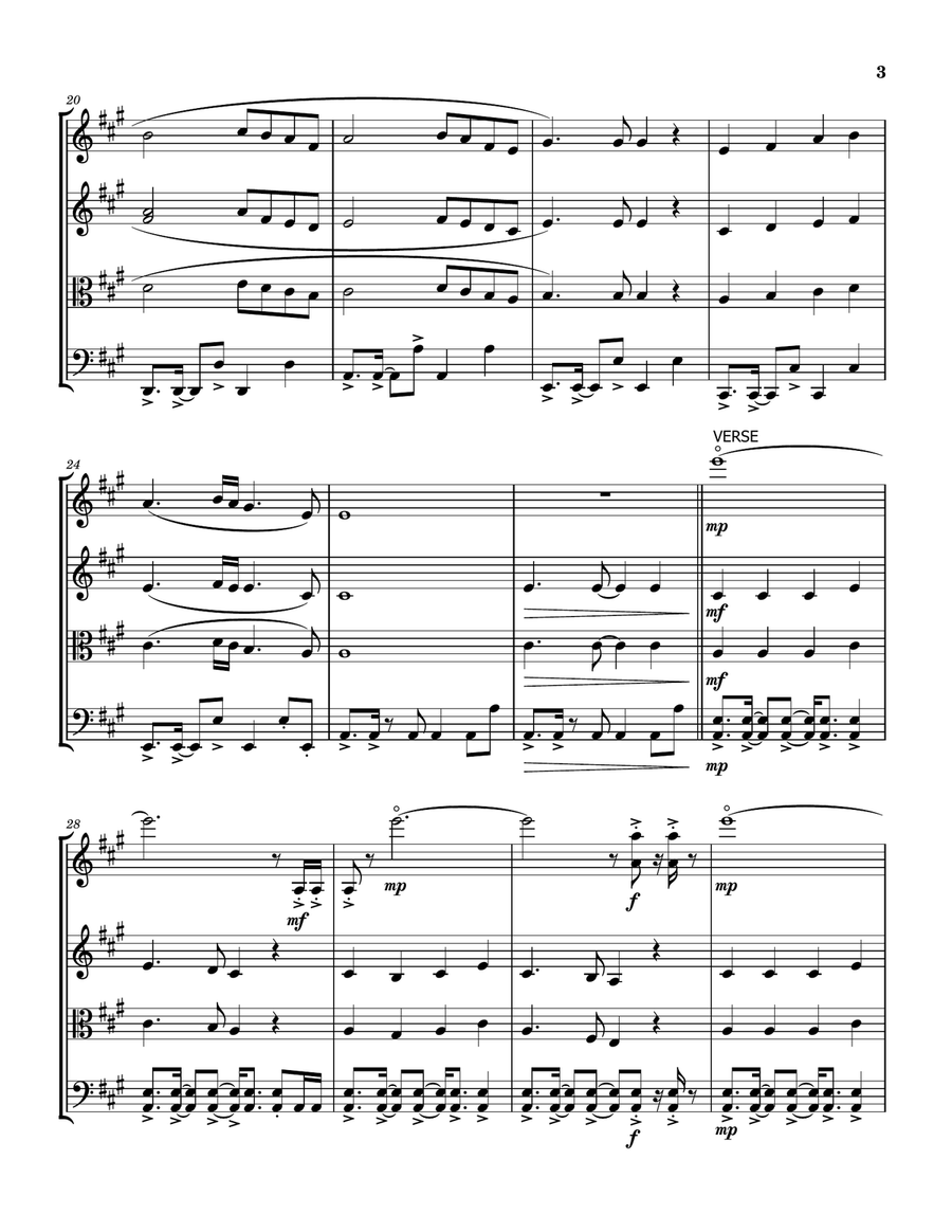 Angels (Glory To God) Angels (Glory To God) String Quartet scores gallery preview page 3