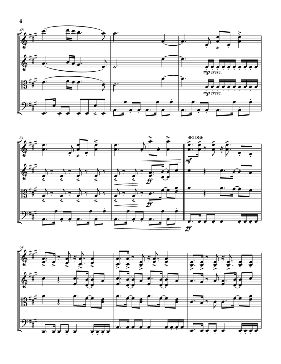 Angels (Glory To God) Angels (Glory To God) String Quartet scores gallery preview page 6