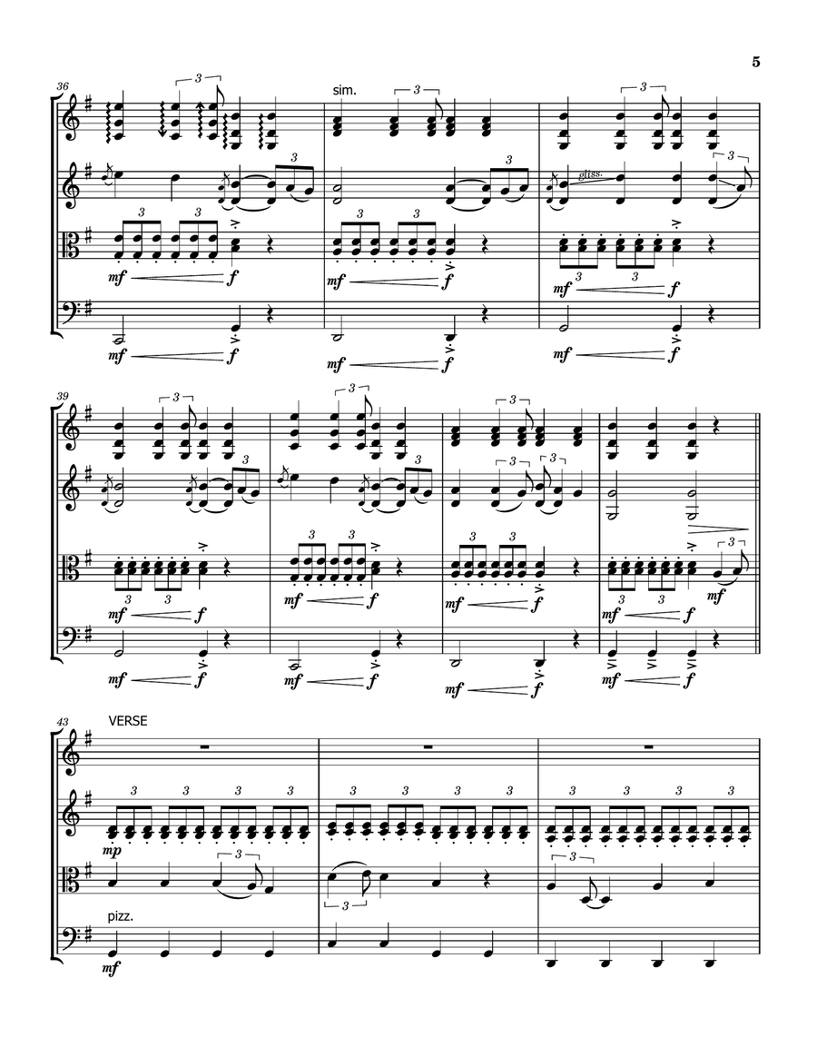 There Came A Light There Came A Light String Quartet scores gallery preview page 5