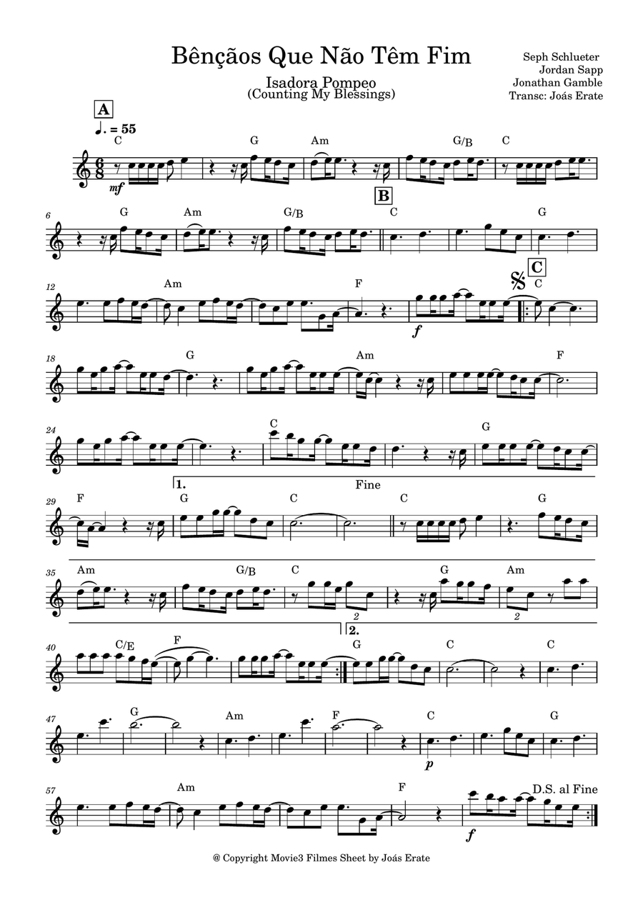 Counting My Blessings Counting My Blessings Piano Solo scores gallery preview page 1