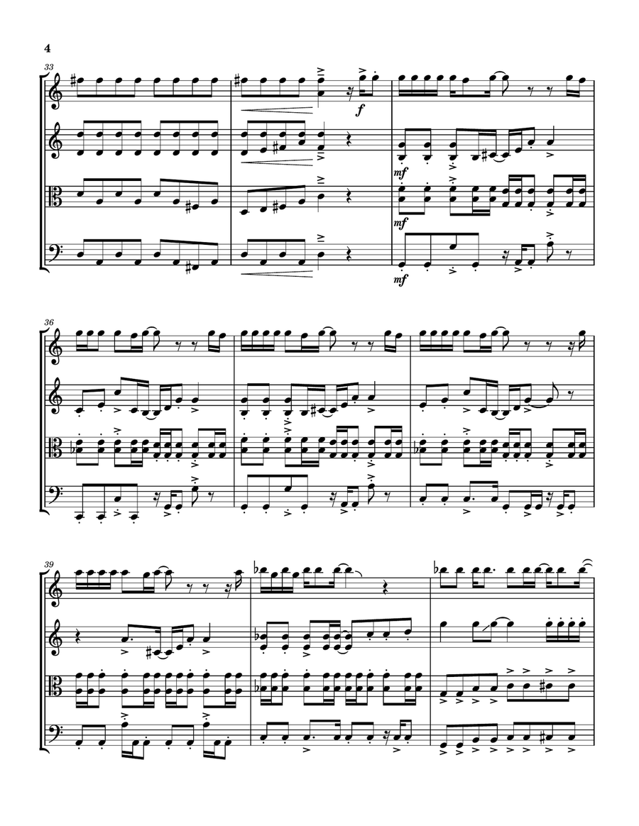 Sgt. Pepper's Lonely Hearts Club Band String Quartet scores gallery preview page 4