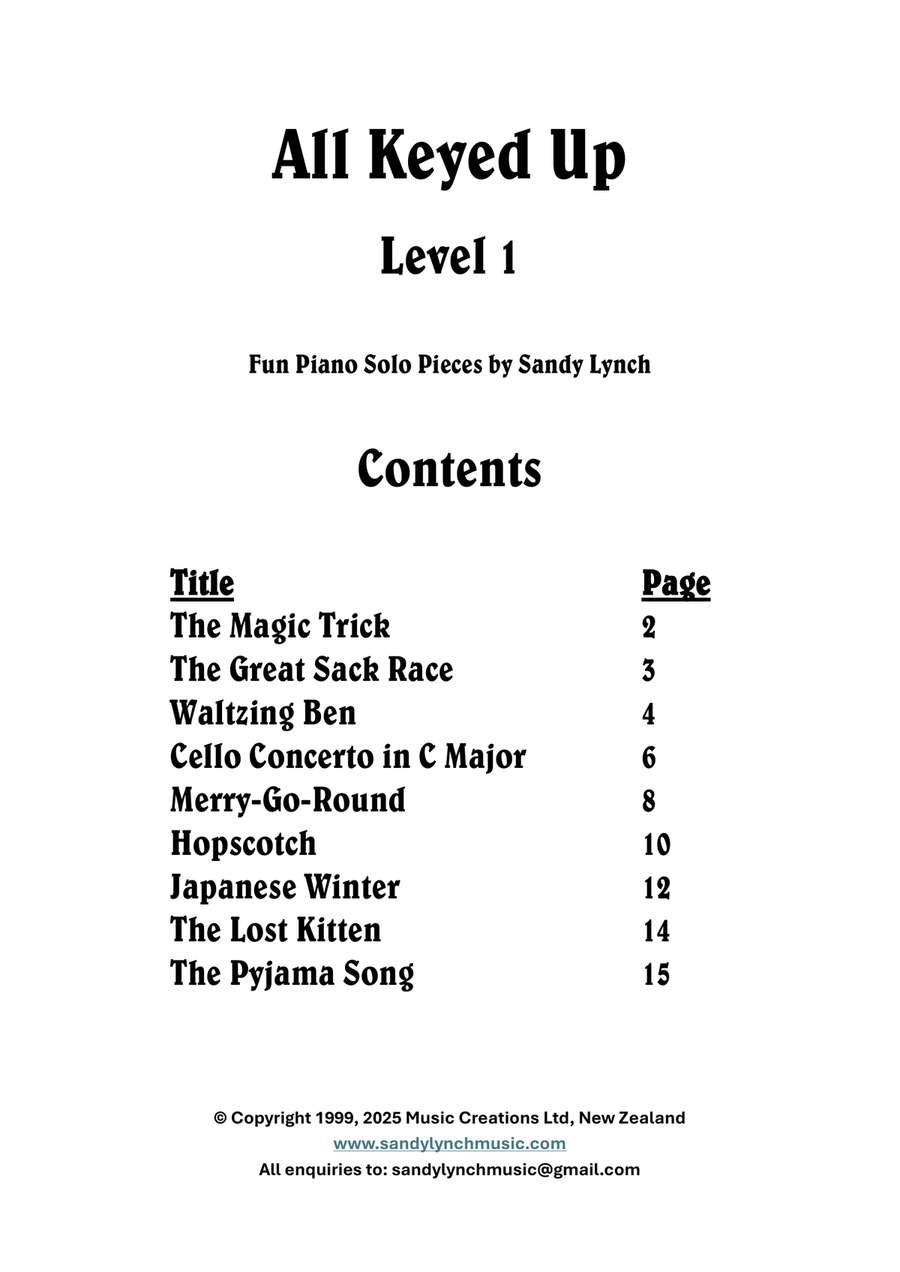 All Keyed Up Level 1 Easy Piano scores gallery preview page 2
