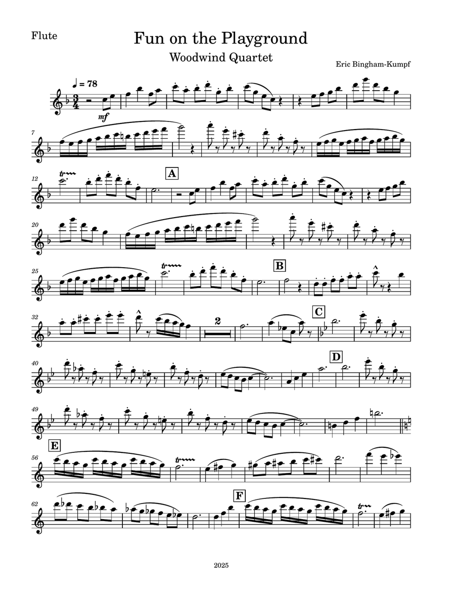 Fun on the Playground Fun on the Playground Woodwind Quartet scores gallery preview page 6